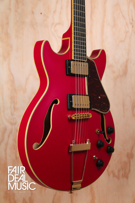 Ibanez AMH90 AM Artcore Expressionist in Cherry Red Flat, Ex Display - Fair Deal Music
