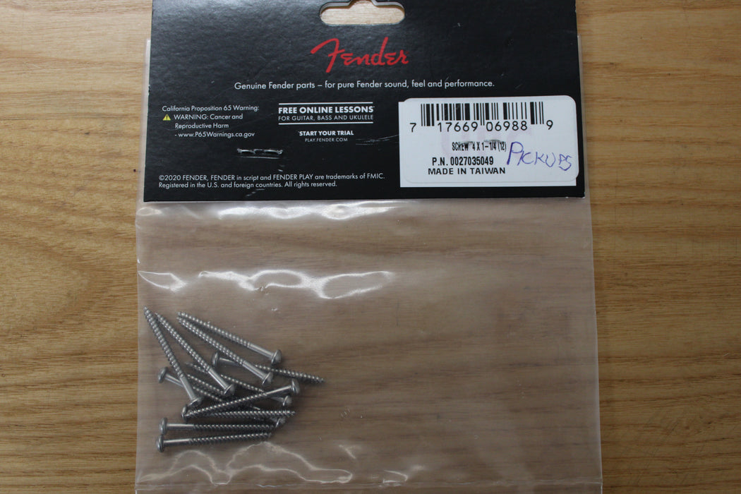 Fender Pure Vintage Bass Pickup Mounting Screws (set of 12) - 4x1-1/4" - Fair Deal Music