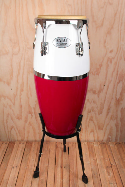 Natal Classic Series 10" Quinto with Stand, Red & White [HALF PRICE] - Fair Deal Music
