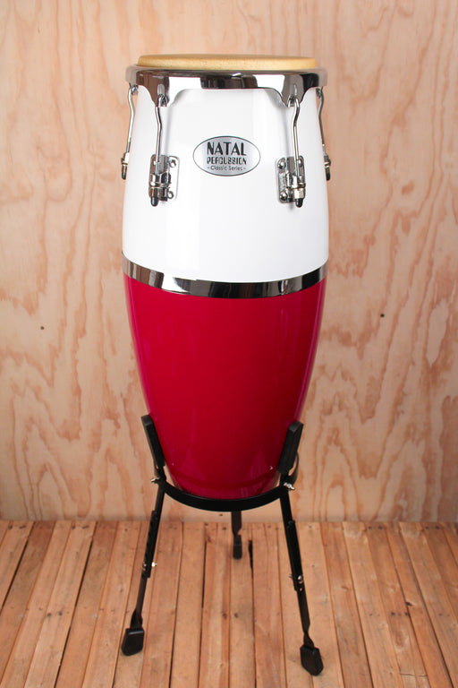 Natal Classic Series 10" Quinto with Stand, Red & White - Fair Deal Music