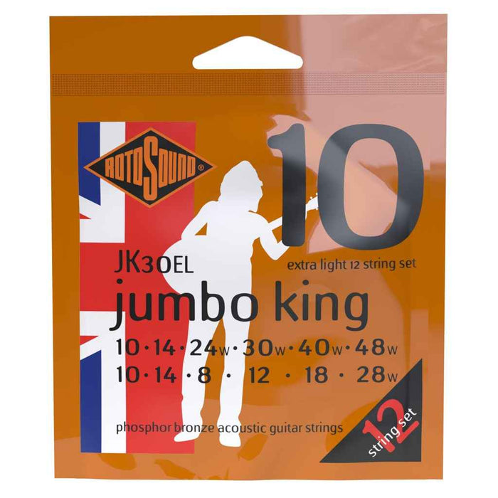 Rotosound JK30EL 12 String Acoustic Extra Light (10-48) Phosphor Bronze - Fair Deal Music
