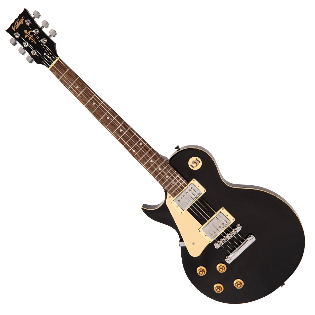 Vintage V10 Coaster Series Electric Guitar Pack ~ Left Hand Boulevard Black - Fair Deal Music