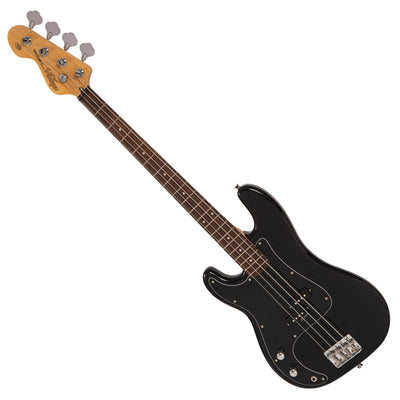 Vintage V40 Coaster Series Bass Guitar Pack ~ Left Hand Boulevard Black - Fair Deal Music