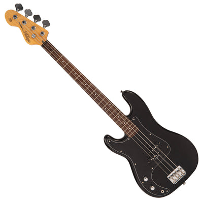 Vintage V40 Coaster Series Bass Guitar Pack ~ Left Hand Boulevard Black - Fair Deal Music