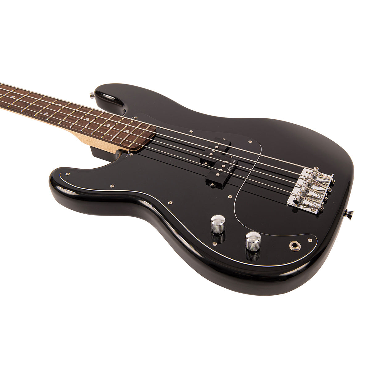 Vintage V40 Coaster Series Bass Guitar Pack ~ Left Hand Boulevard Black - Fair Deal Music