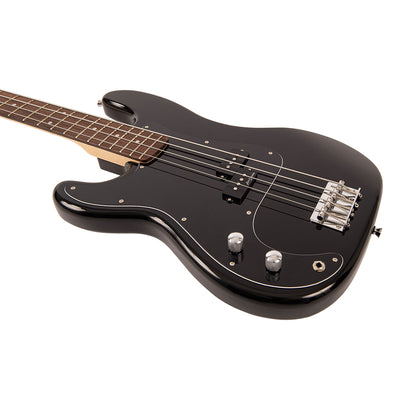 Vintage V40 Coaster Series Bass Guitar Pack ~ Left Hand Boulevard Black - Fair Deal Music