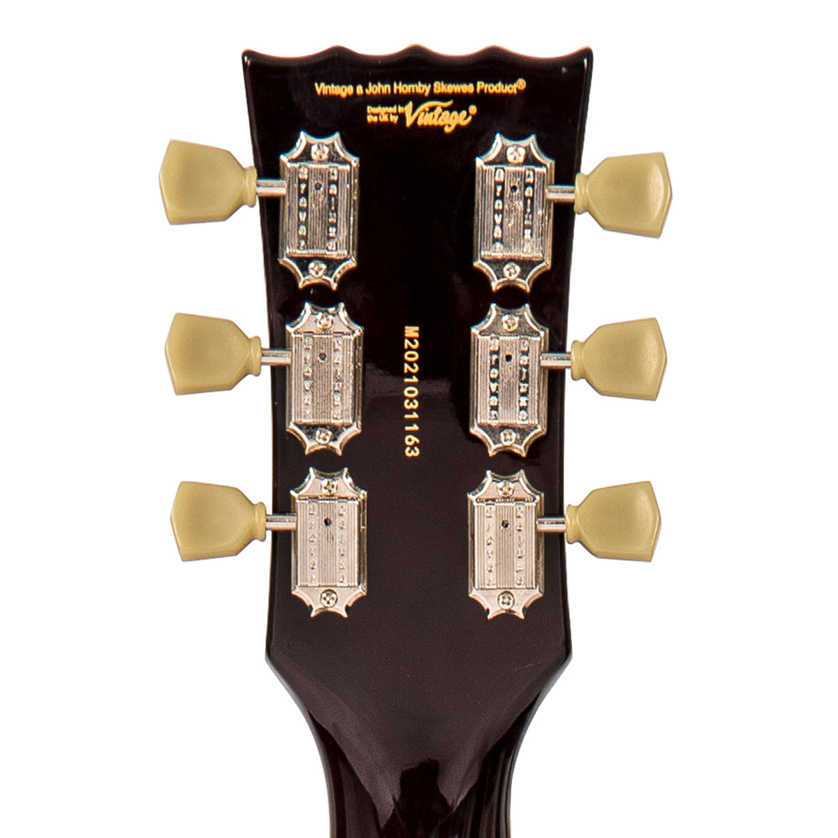Vintage V100 Reissued Electric Guitar ~ Left Hand Flamed Ice Tea - Fair Deal Music