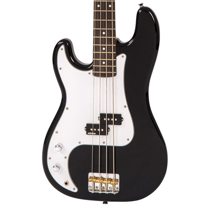Vintage V4 Reissued Bass ~ Boulevard Black ~ Left Hand - Fair Deal Music
