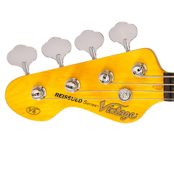 Vintage V4 Reissued Bass ~ Boulevard Black ~ Left Hand - Fair Deal Music