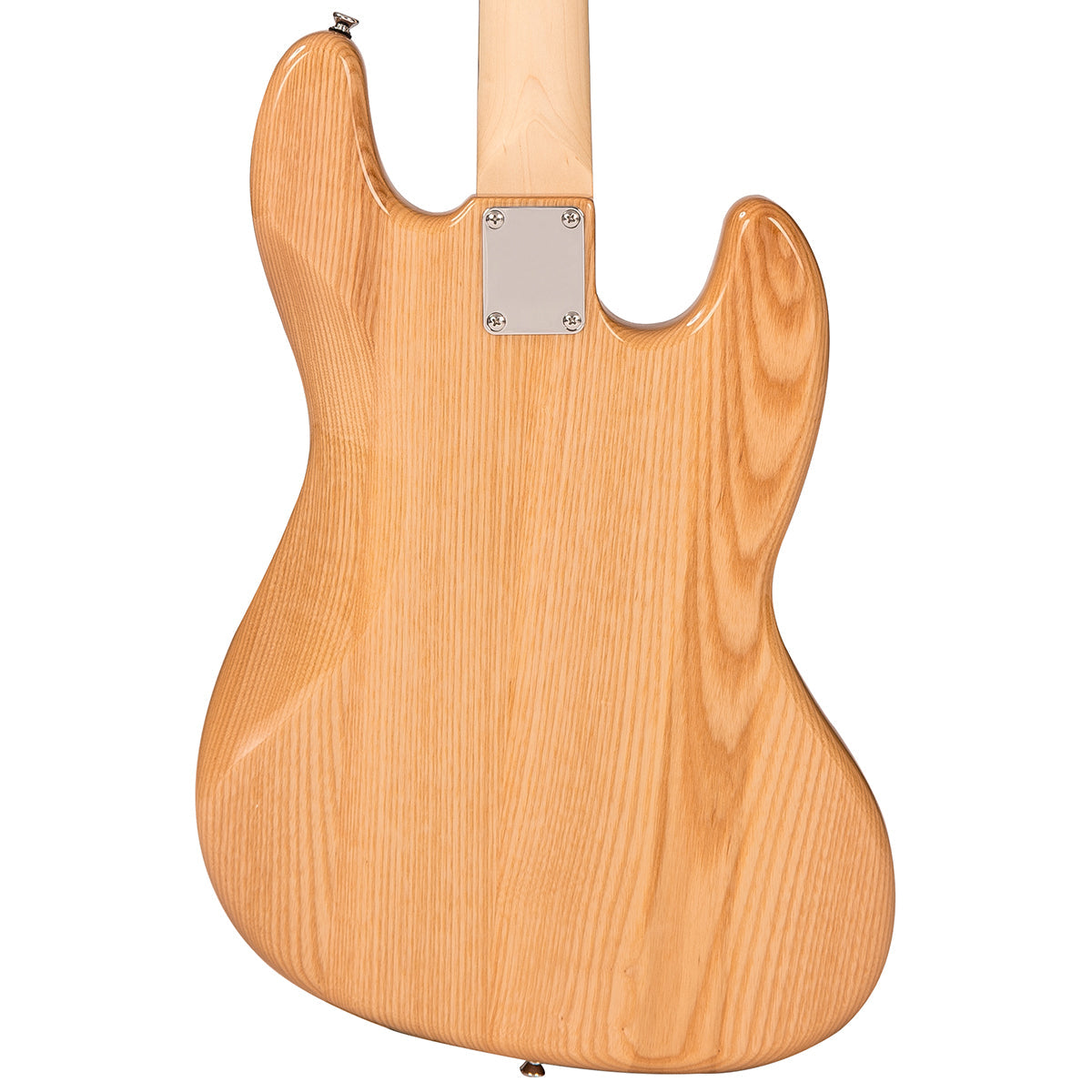 Vintage VJ74 Reissued Maple Fingerboard Bass ~ Natural Ash ~ Left Hand - Fair Deal Music