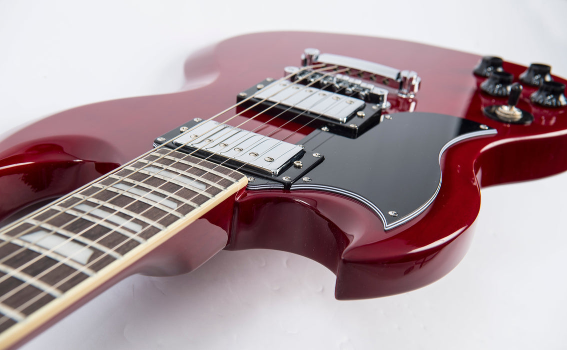 Vintage VS6 ReIssued Electric Guitar ~ Left Hand Cherry Red - Fair Deal Music