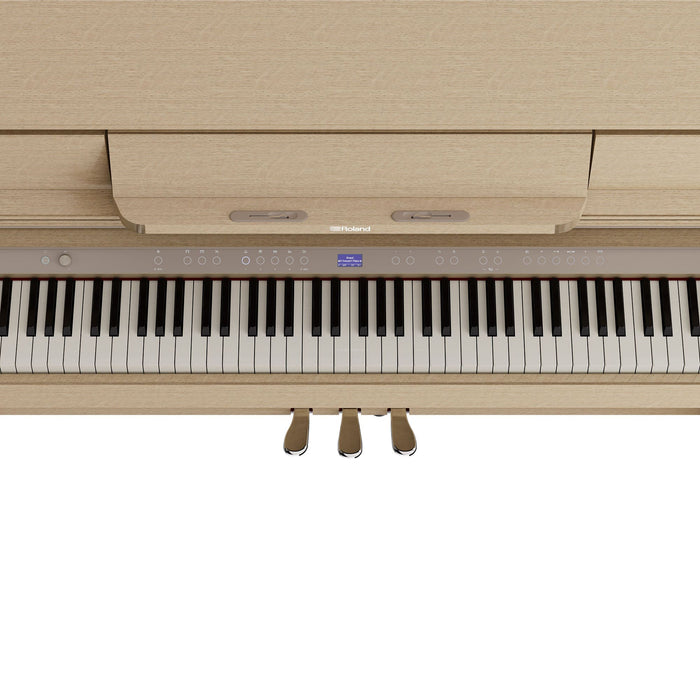 Roland LX-5-LA Digital Upright Piano Light Oak Bundle - Fair Deal Music