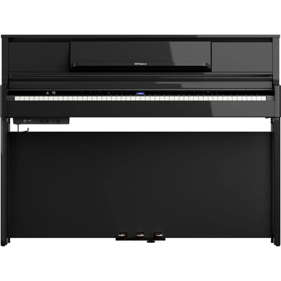 Roland LX-5-PE Digital Upright Piano Polished Ebony Bundle - Fair Deal Music