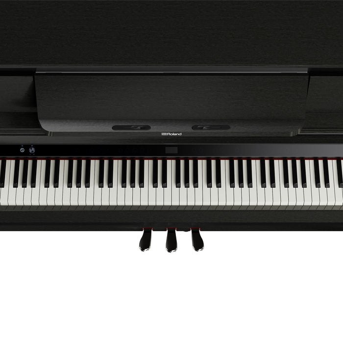 Roland LX-6-CH Digital Upright Piano Charcoal Black Bundle - Fair Deal Music