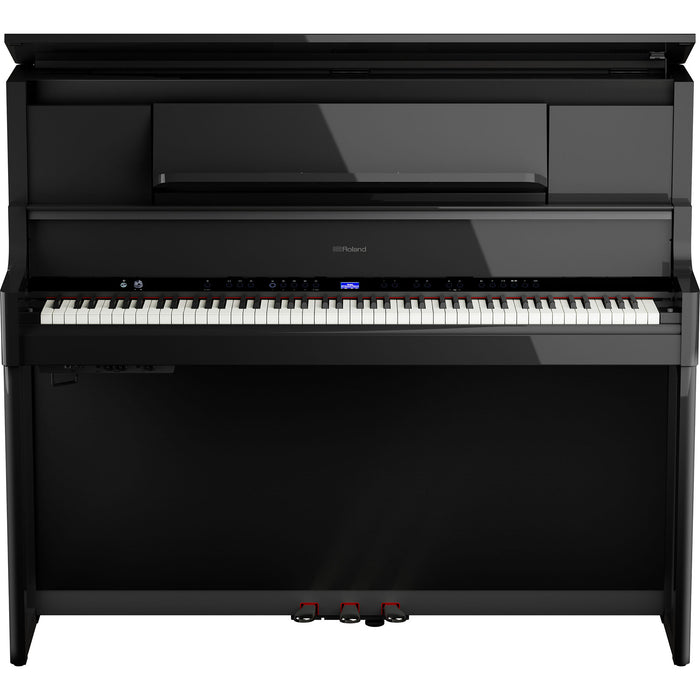 Roland LX-9-PE Digital Upright Piano Polished Ebony Bundle - Fair Deal Music