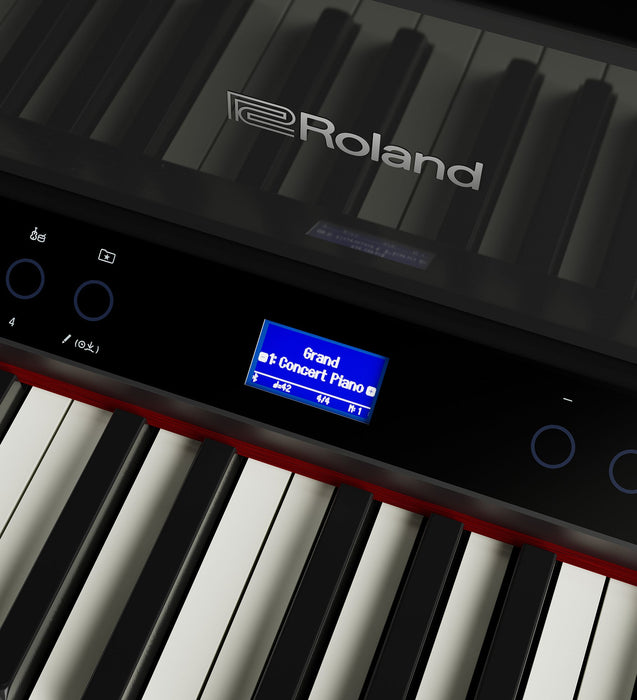 Roland LX-9-PE Digital Upright Piano Polished Ebony Bundle - Fair Deal Music