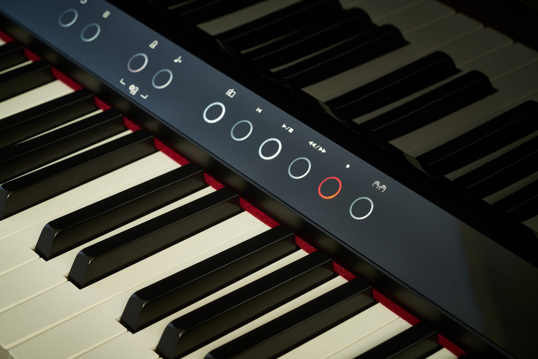 Roland LX-9-PE Digital Upright Piano Polished Ebony Bundle - Fair Deal Music