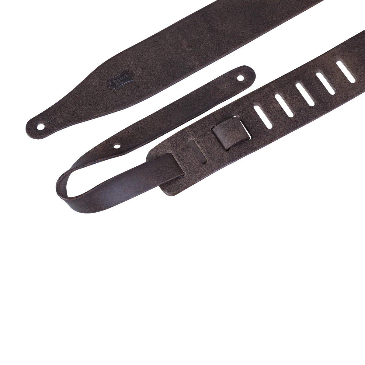 Levy's Distressed Leather 2 1/2" - Dark Brown Guitar Strap - Fair Deal Music