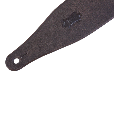 Levy's Distressed Leather 2 1/2" - Dark Brown Guitar Strap - Fair Deal Music