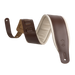 Levy's Amped Top Grain Leather Padded 3" - Dark Brown on Cream Guitar Strap - Fair Deal Music