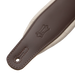 Levy's Amped Top Grain Leather Padded 3" - Dark Brown on Cream Guitar Strap - Fair Deal Music