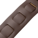 Levy's Amped Top Grain Leather Padded 3" - Dark Brown on Cream Guitar Strap - Fair Deal Music