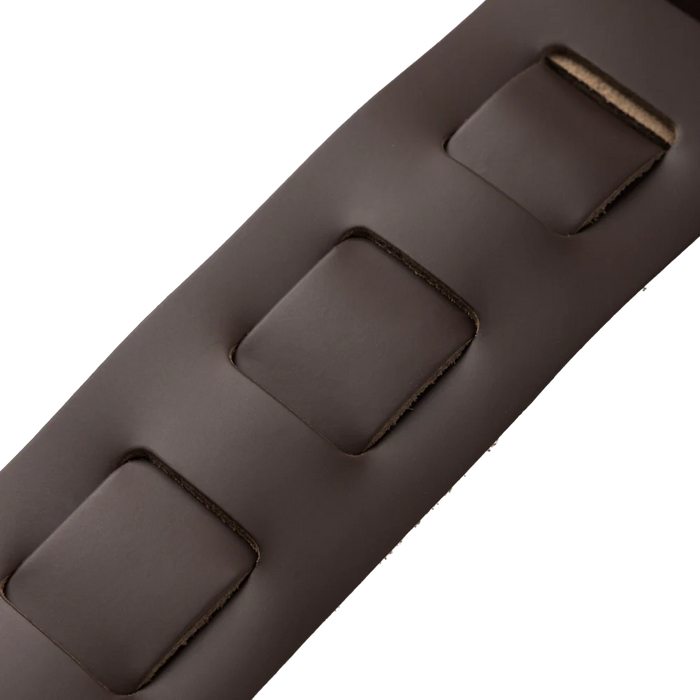 Levy's Amped Top Grain Leather Padded 3" - Dark Brown Guitar Strap - Fair Deal Music