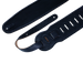 Levy's Heritage Crafted Garment Leather w Suede Back Padded 3 1/2" - Black Guitar Strap - Fair Deal Music