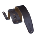 Levy's Heritage Crafted Garment Leather w Suede Back Padded 3 1/2" - Dark Brown Guitar Strap - Fair Deal Music