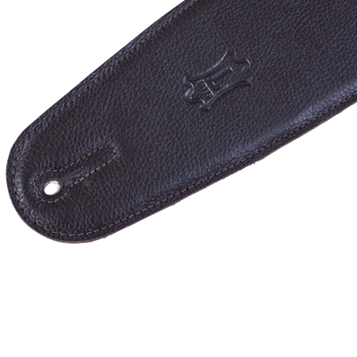 Levy's Heritage Crafted Garment Leather w Suede Back Padded 3 1/2" - Dark Brown Guitar Strap - Fair Deal Music