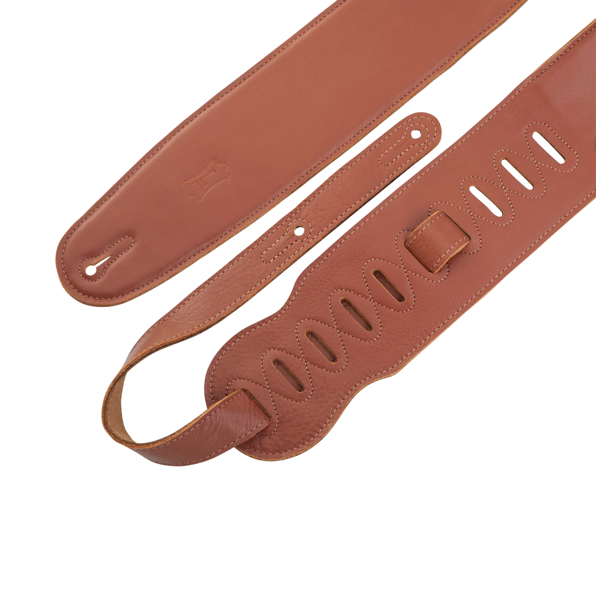Levy's Heritage Crafted Garment Leather w Suede Back Padded 3 1/2" - Tan Guitar Strap - Fair Deal Music