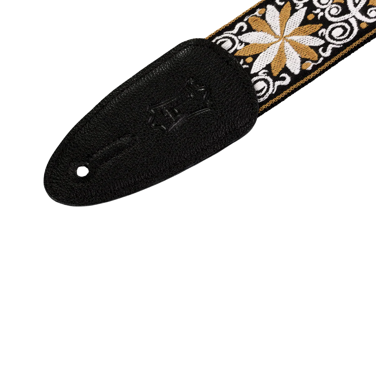 Levy's Hootenanny Jacquard Weave - Yellow and White Guitar Strap - Fair Deal Music