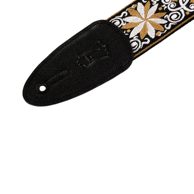 Levy's Hootenanny Jacquard Weave - Yellow and White Guitar Strap - Fair Deal Music