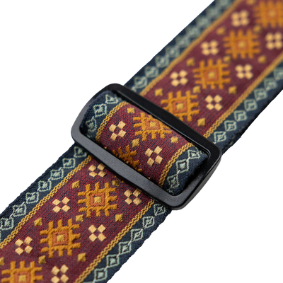 Levy's Original Hootenanny Jacquard Weave - Red Guitar Strap - Fair Deal Music
