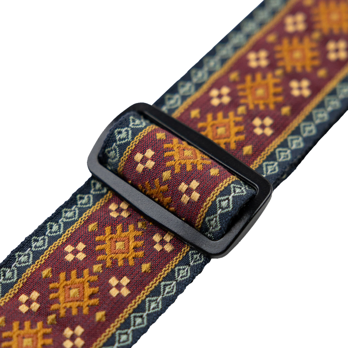 Levy's Original Hootenanny Jacquard Weave - Red Guitar Strap - Fair Deal Music