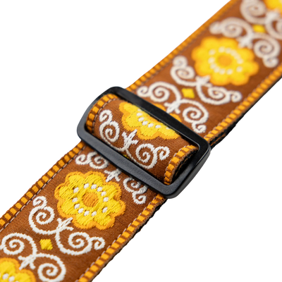 Levy's Original Hootenanny Jacquard Weave - Yellow Guitar Strap - Fair Deal Music