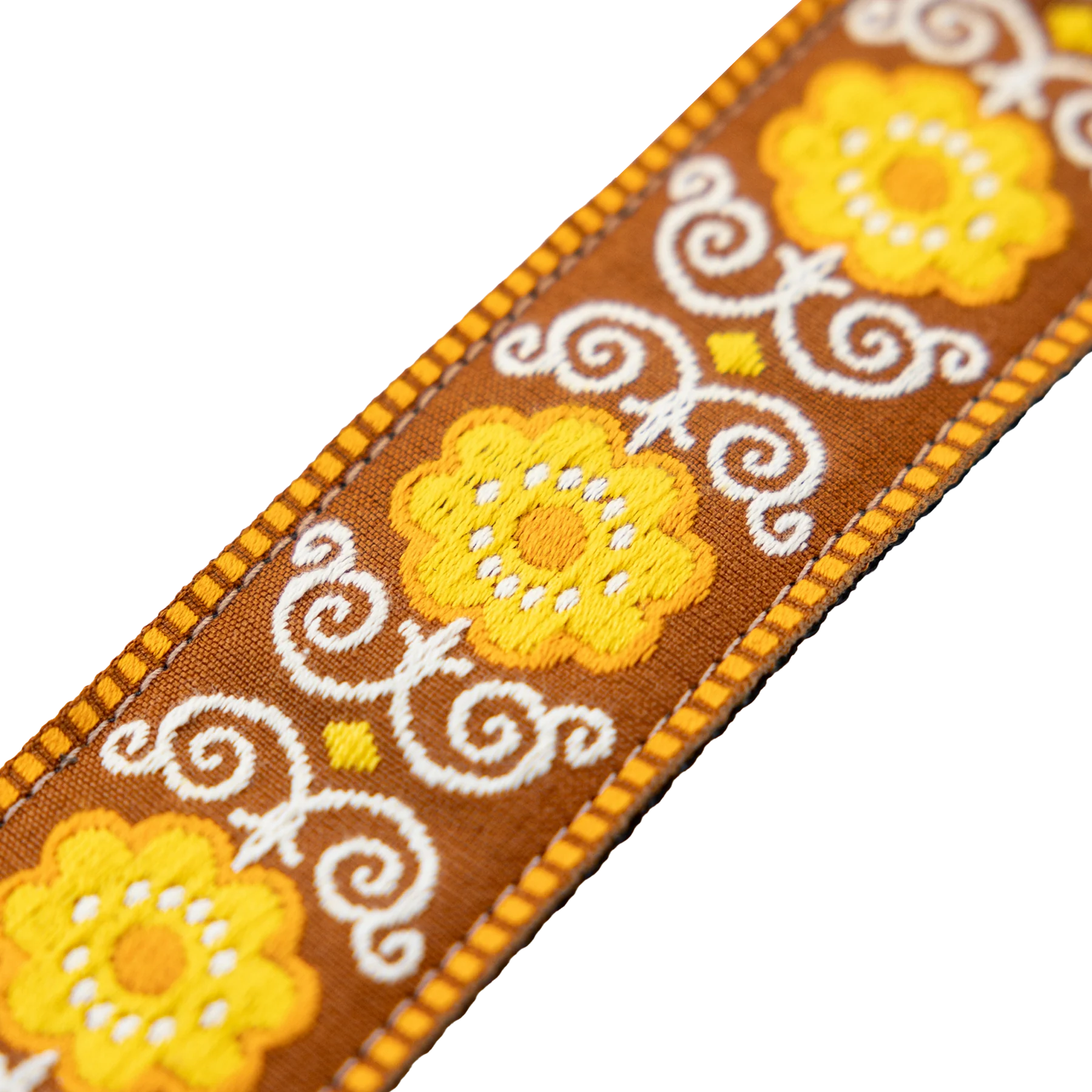 Levy's Original Hootenanny Jacquard Weave - Yellow Guitar Strap - Fair Deal Music