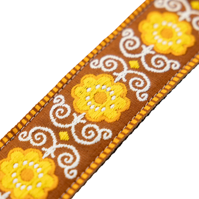 Levy's Original Hootenanny Jacquard Weave - Yellow Guitar Strap - Fair Deal Music