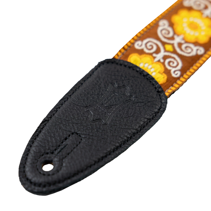Levy's Original Hootenanny Jacquard Weave - Yellow Guitar Strap - Fair Deal Music