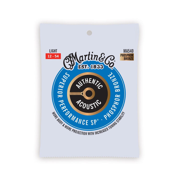 Martin Authentic Acoustic SP Phosphor Bronze 12-54 Light Acoustic Guitar Strings - Fair Deal Music