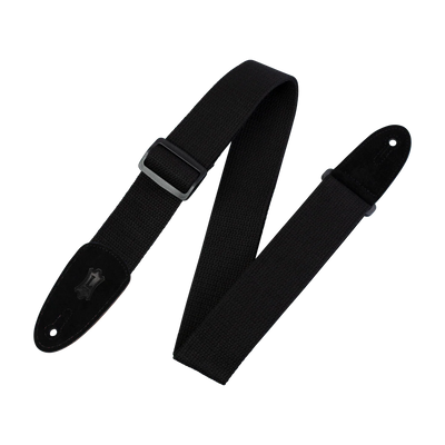 Levy's Cotton w Suede Ends - Black Guitar Strap - Fair Deal Music