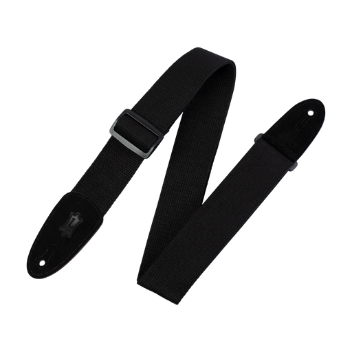 Levy's Cotton w Suede Ends - Black Guitar Strap - Fair Deal Music