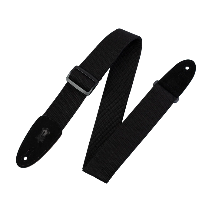 Levy's Cotton w Suede Ends - Black Guitar Strap - Fair Deal Music