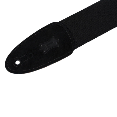 Levy's Cotton w Suede Ends - Black Guitar Strap - Fair Deal Music