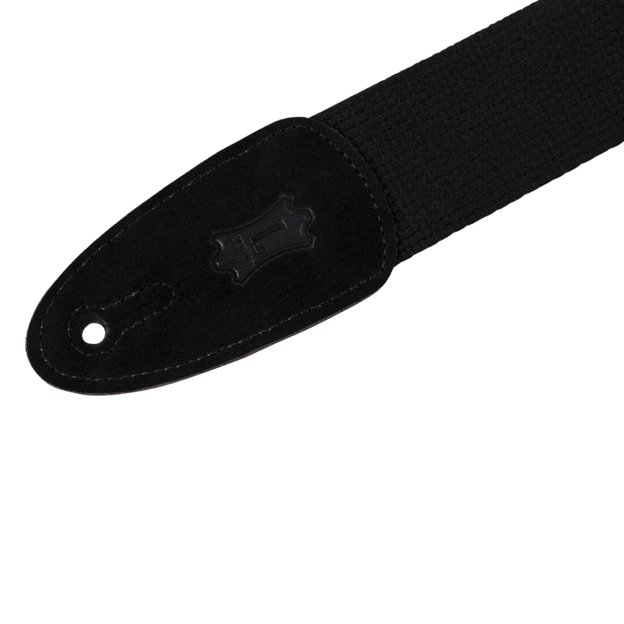 Levy's Cotton w Suede Ends - Black Guitar Strap - Fair Deal Music