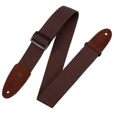 Levy's Cotton w Suede Ends - Brown Guitar Strap - Fair Deal Music