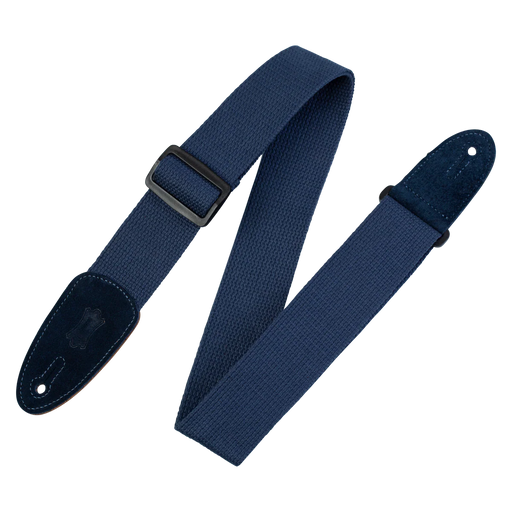Levy's Cotton w Suede Ends - Navy Guitar Strap - Fair Deal Music