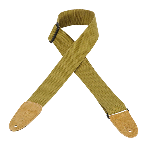 Levy's Cotton w Suede Ends - Tan Guitar Strap - Fair Deal Music