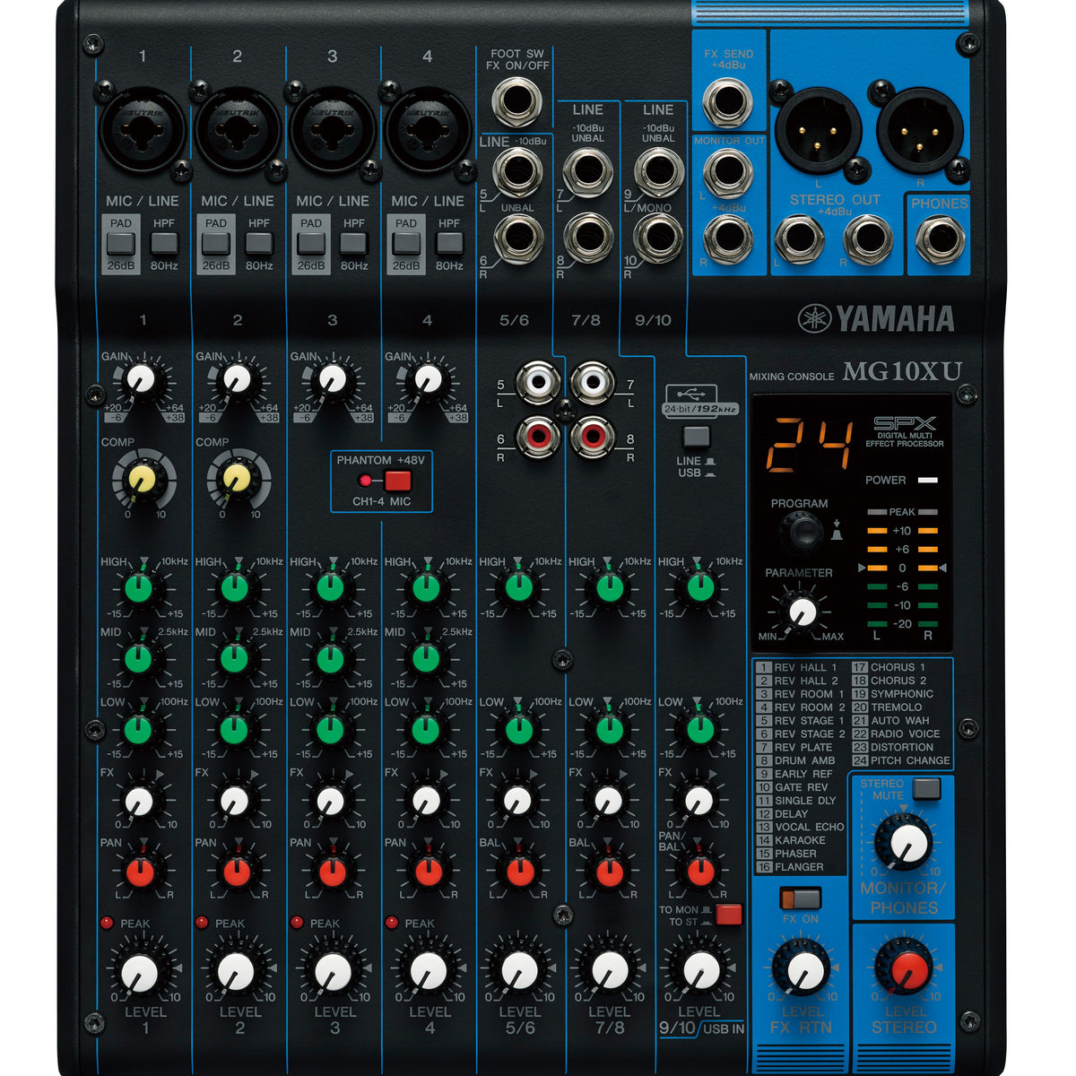 YAMAHA ヤマハ MIXING CONSOLE ミキサー MG10XUF MG10XU_front_53100123f2c7b14e4