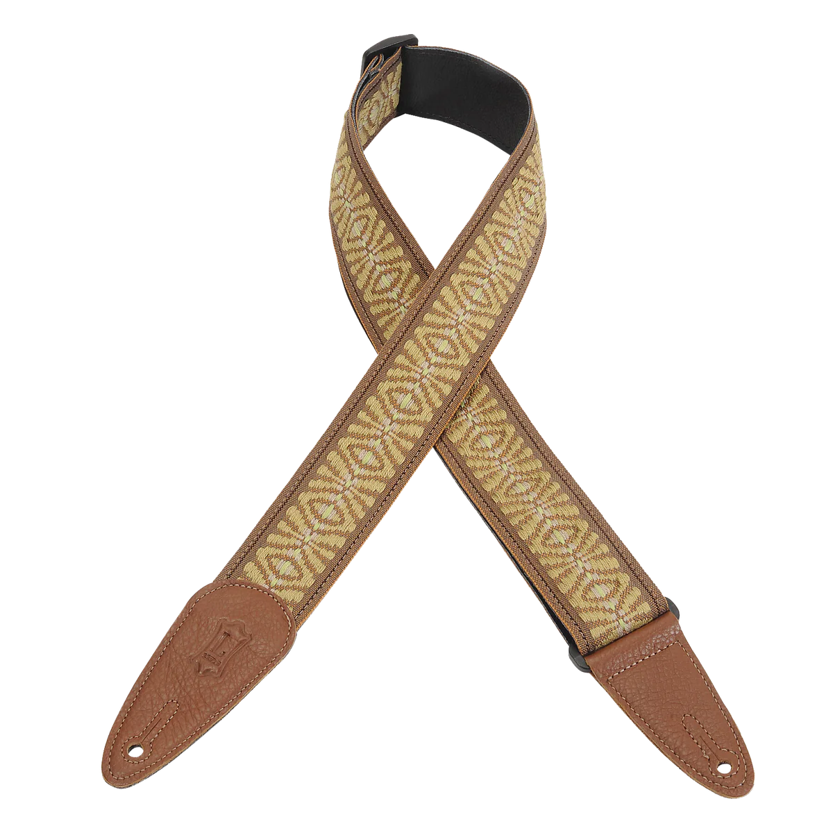 Levy's Boho Jacquard Weave with Leather Backing - 005 Guitar Strap - Fair Deal Music